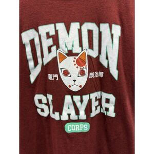 Catori Tanjiro Kamado Demon Slayer Slayer Corps T Shirt‎ Size Large Wine Color